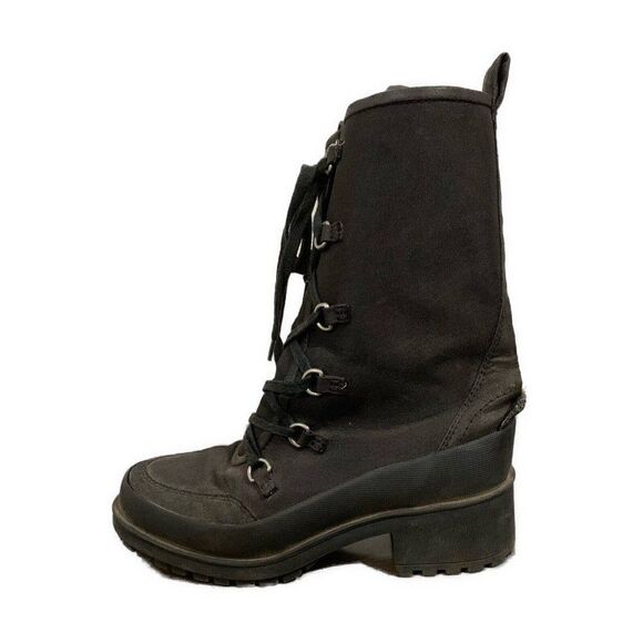 Lucky Brand Womens Solid Black Insulated Low Heel Lace Up Ankle Boots 6.5 - Picture 1 of 9